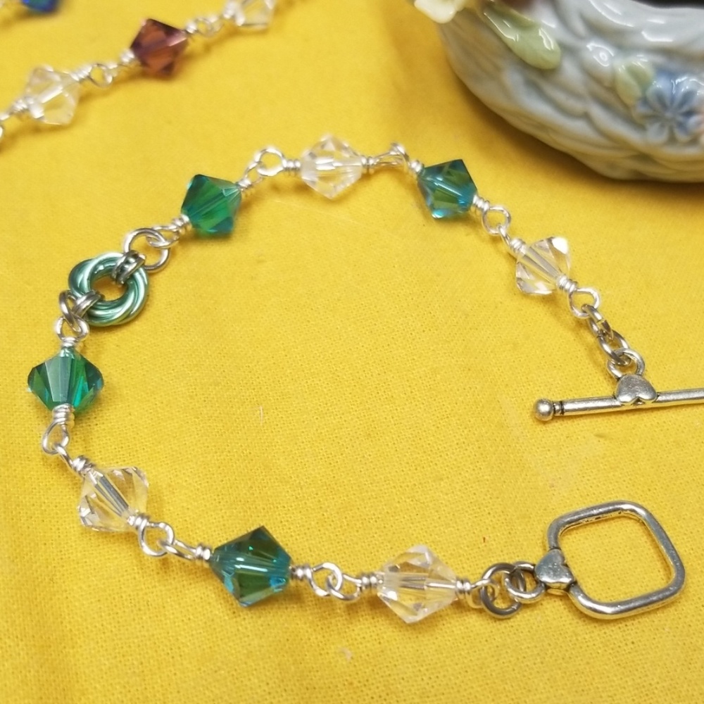 Crystal Rosette Bracelet.